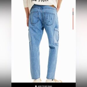 NEW MENS Desigual Blue Denim Cargo size 30